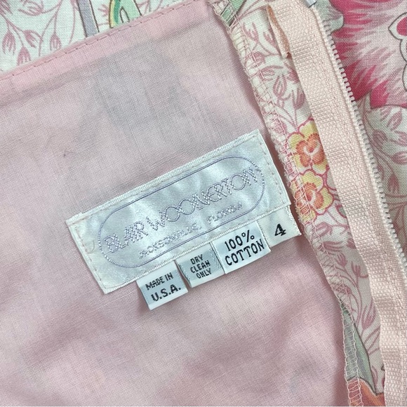 SOLD l 90s 4 Blair Woolverton Barbie Pastel Floral Print Strapless Mini Dress - Picture 11 of 15